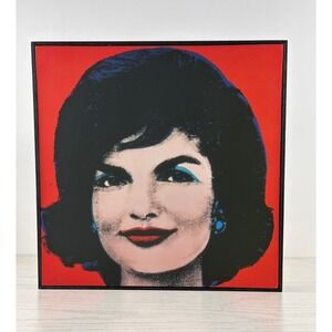 Andy‎ Warhol Jackie 1964 Portrait Print Framed Wall Art Red Black Blue Pop Art